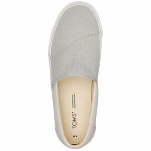 Toms Slip-On Canvas Shoe in Light Gray and White